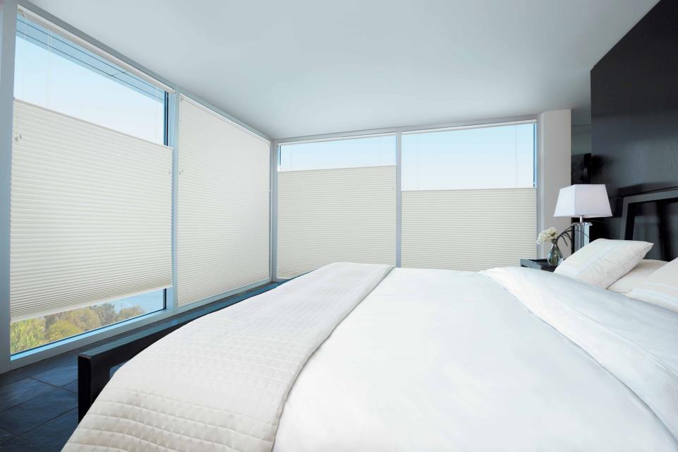 Duette shades bedroom