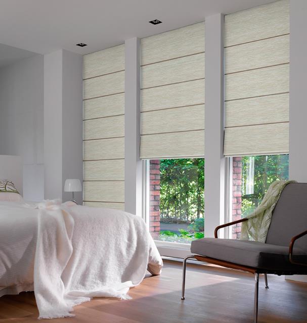 Fabric roman blinds shades
