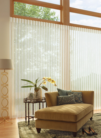 Luxaflex Privacy Sheers Luminette with lounge