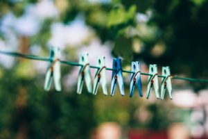 Clothes line to dry clothes is an easy way to live sustainably at home