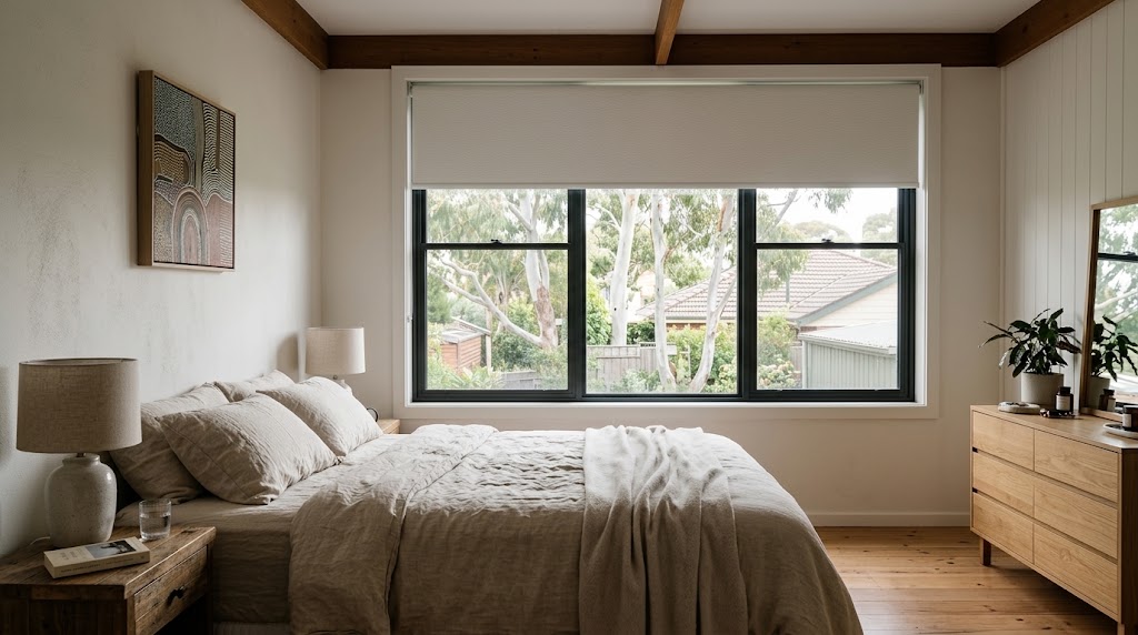 Dark Bedroom Blockout Blinds Sydney